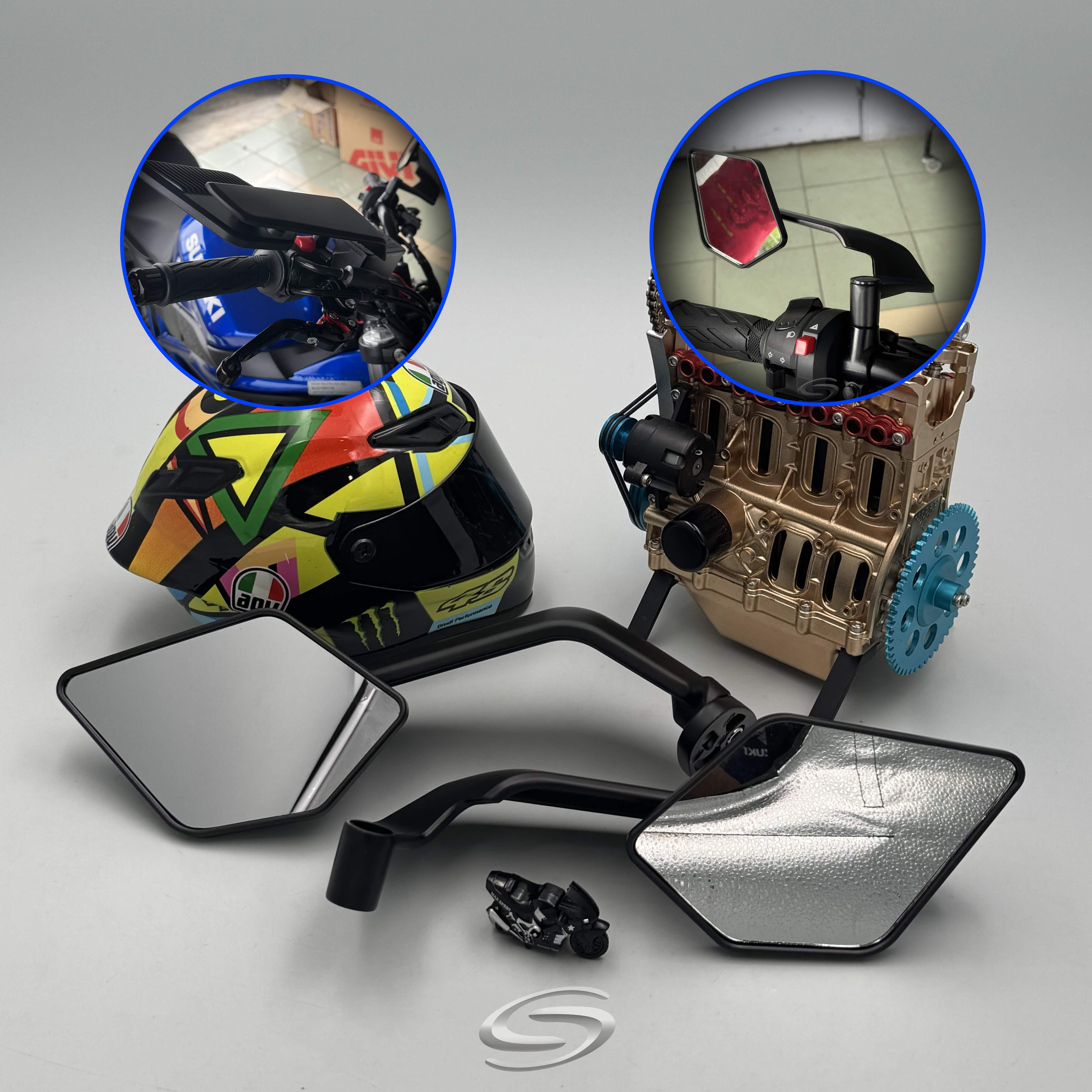 Aluminium Foldable Side Mirror